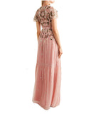 Floral Shimmer Embellished Gown