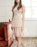 Tiered Anglais Dress
