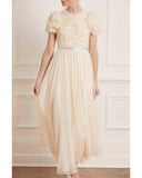 Shirley Ribbon Bodice Ankle Maxi Dress