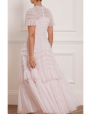 Valentine Ruffle Powder Pink Gown