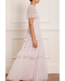 Valentine Ruffle Powder Pink Gown