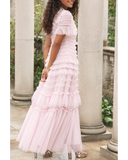 Valentine Ruffle Powder Pink Gown