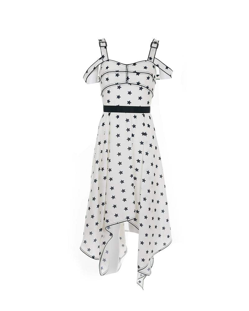 Star Satin Midi Dress