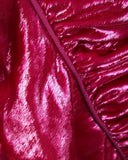 Metallic Velvet Red Mini Dress