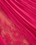 Fuschia Pleated Midi Dress