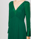 Pleated Maxi Chiffon Gown