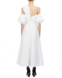 White Taffeta One-Shoulder Dress (UK 10)