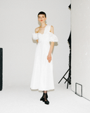White Taffeta One-Shoulder Dress (UK 10)