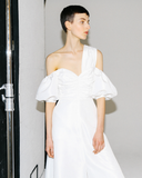 White Taffeta One-Shoulder Dress (UK 10)