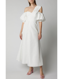 White Taffeta One-Shoulder Dress (UK 10)