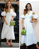 White Taffeta One-Shoulder Dress (UK 10)