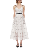 Hibiscus Guipure Lace Midi Dress