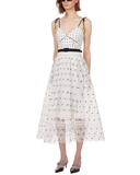 Hibiscus Guipure Lace Midi Dress