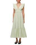 Tie-Back Cotton-Poplin Maxi Dress