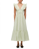 Tie-Back Cotton-Poplin Maxi Dress