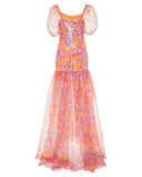 Wilde Sequin Butterfly Paisley Print Maxi Dress