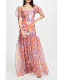 Wilde Sequin Butterfly Paisley Print Maxi Dress