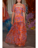 Wilde Sequin Butterfly Paisley Print Maxi Dress