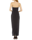 Strapless Ruched Silk Gown