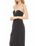Strapless Ruched Silk Gown