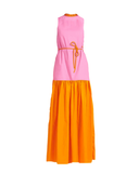 Zo Two-tone Cotton Poplin Maxi Dress