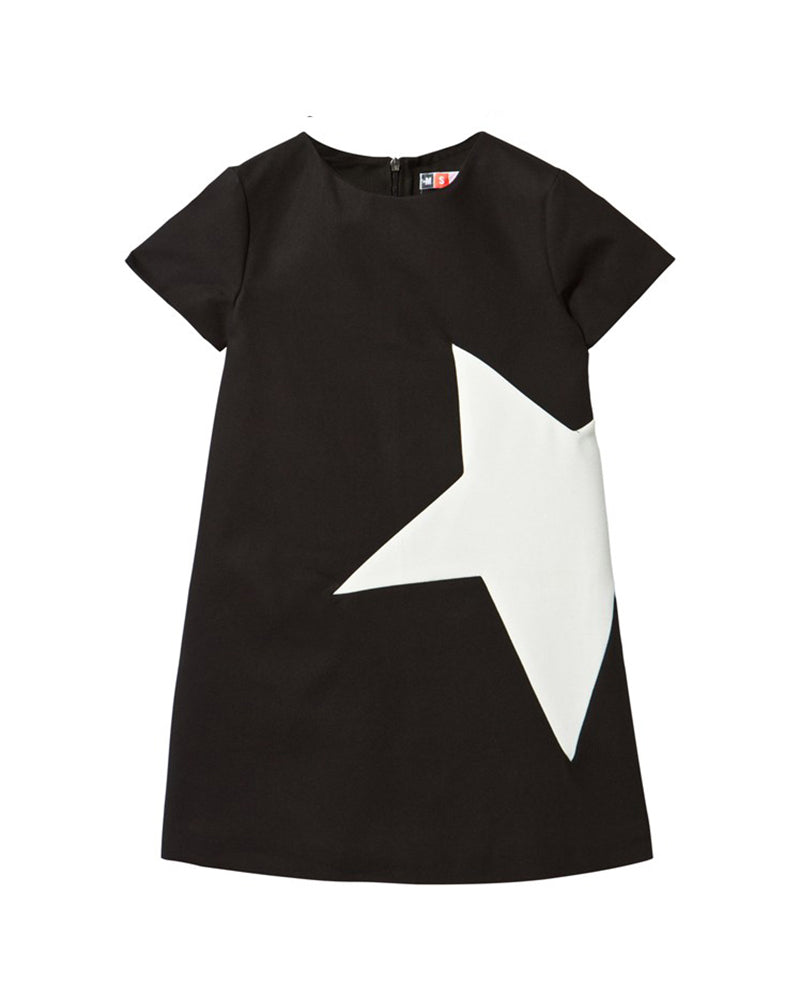 Black Star Appliqué Dress