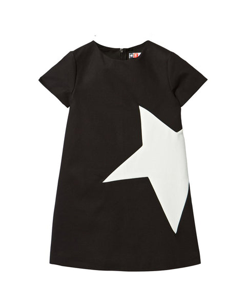 Black Star Appliqué Dress