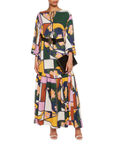 Nihau Geometric Print Gown