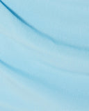 Blue Cutout Ruched Crepe De Chine Maxi Dress