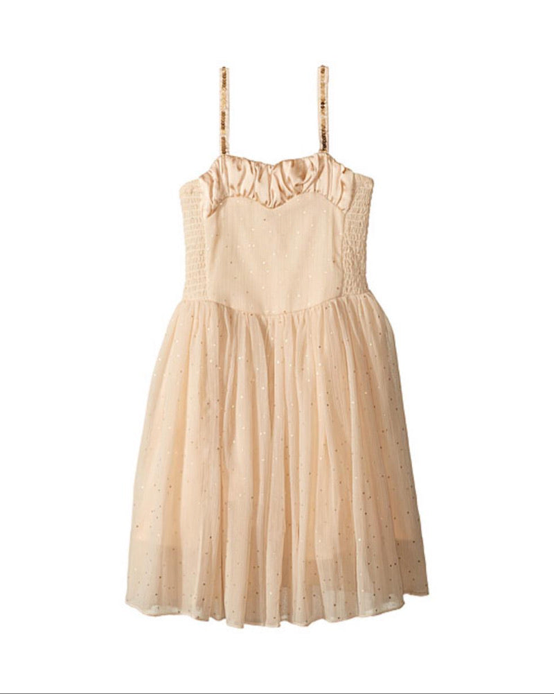 Sweetie Metallic Polkadot Voile Dress