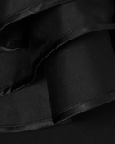 One-shoulder Ruffled Crepe Gown