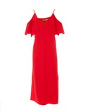 Chain Detail Cold-shoulder Dress