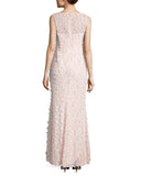Embellished Floral Lace Gown