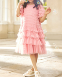 Pink Valentine Ruffle Kids Dress