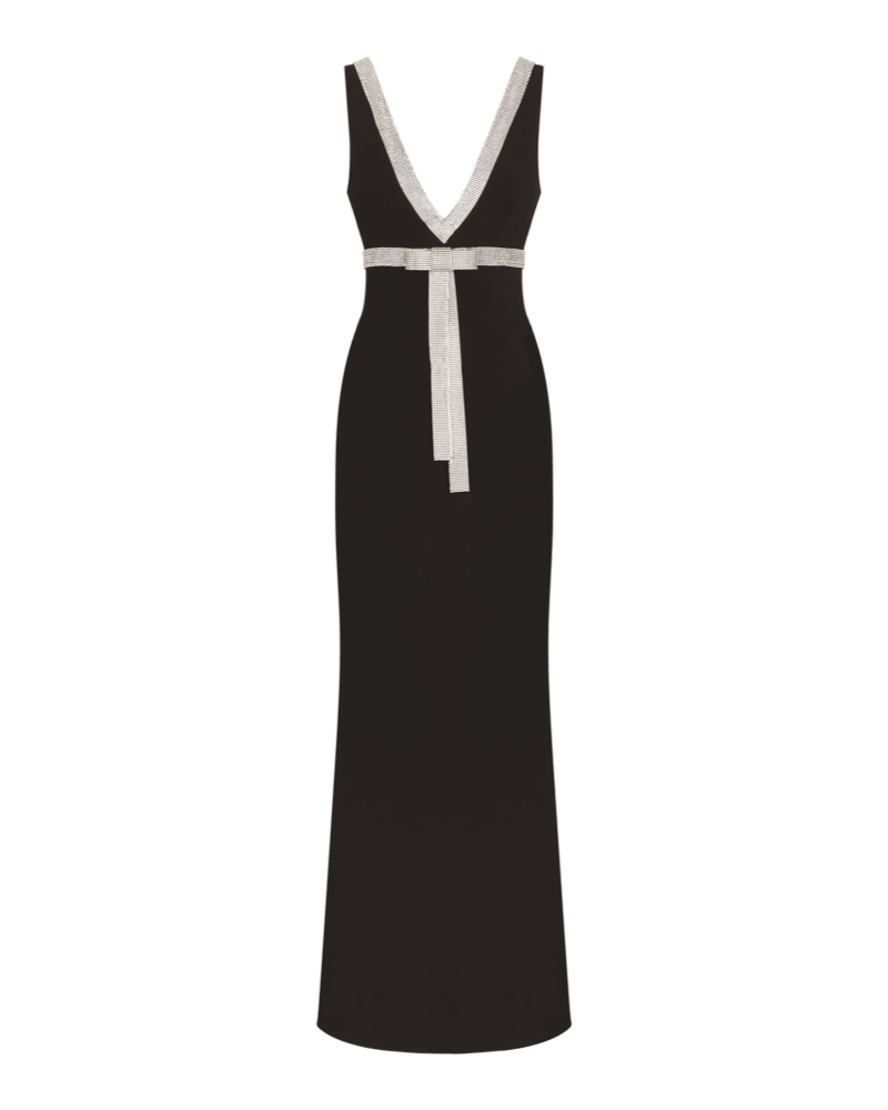 Long Cady Rhinestone Embellished Gown