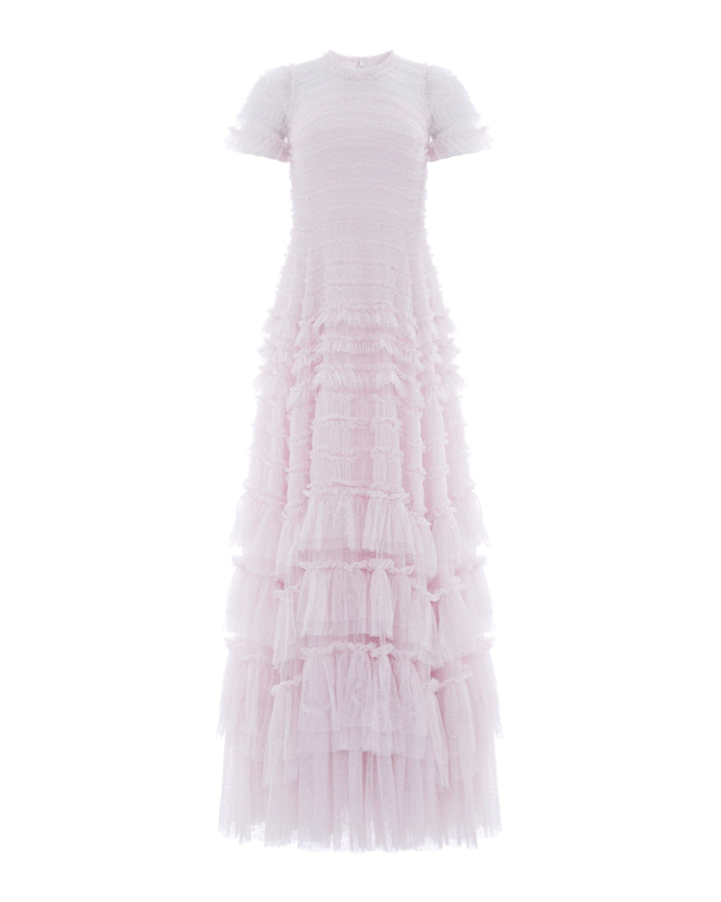 Valentine Ruffle Powder Pink Gown