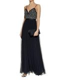 Open-back Embellished Tulle Gown