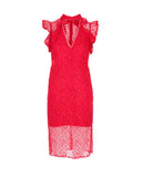Halley Cutout Red Lace Dress