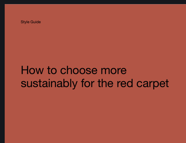2020 Awards Season Green Carpet Trend
