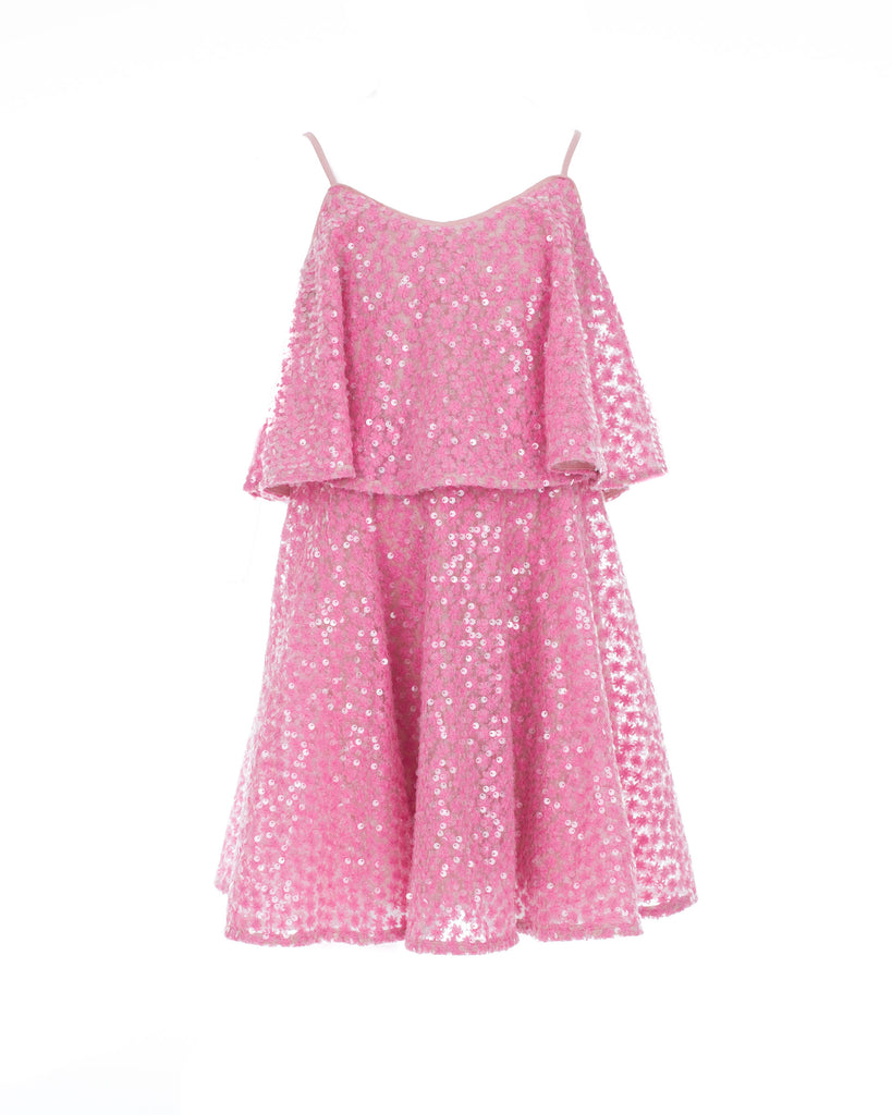 Pink Sequin Popover Dress