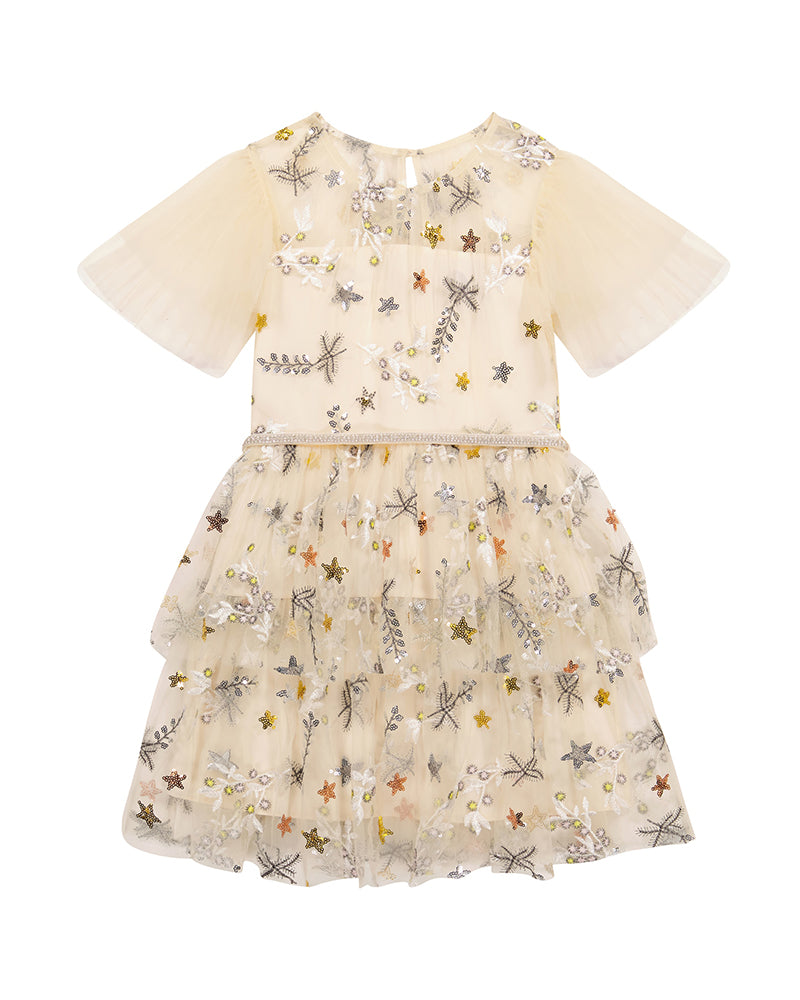 Self portrait ivory embroidered midi dress cheap