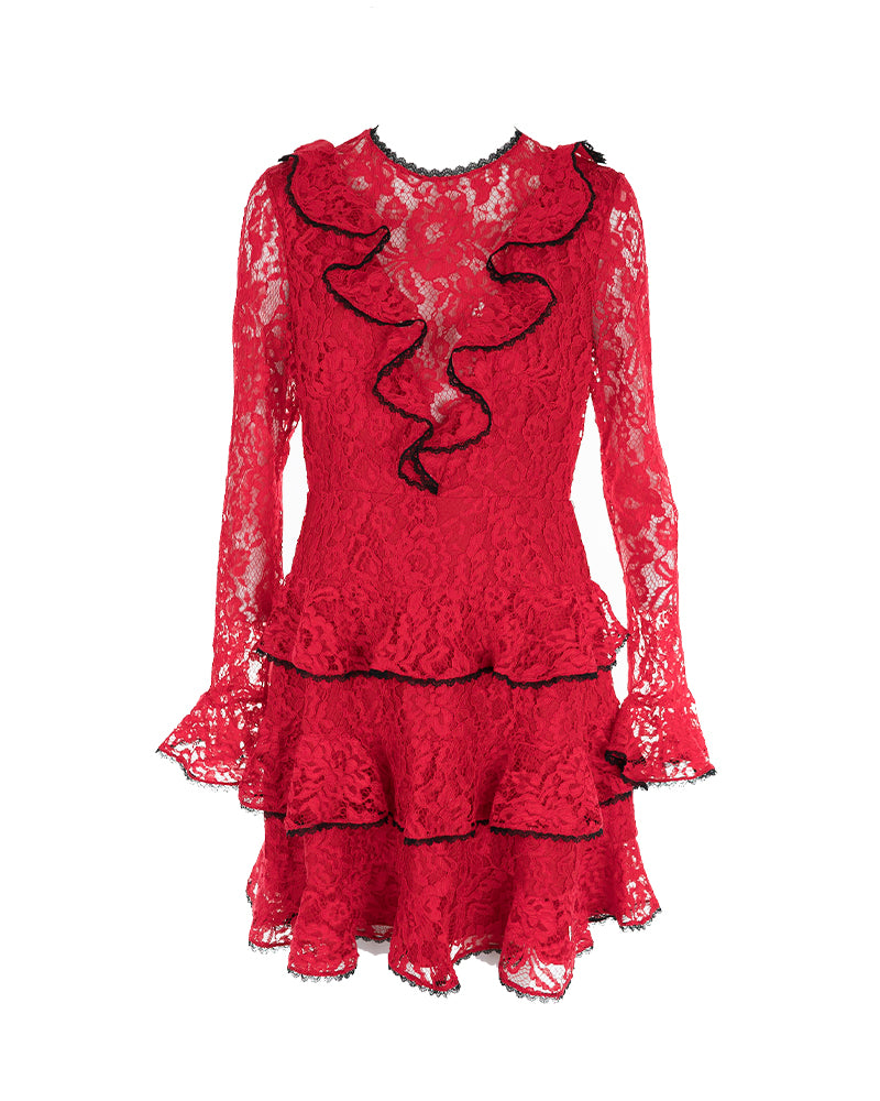 Tracie Long Sleeve Ruffle Mini Dress Tracie Long Sleeve Ruffle Mini Dress