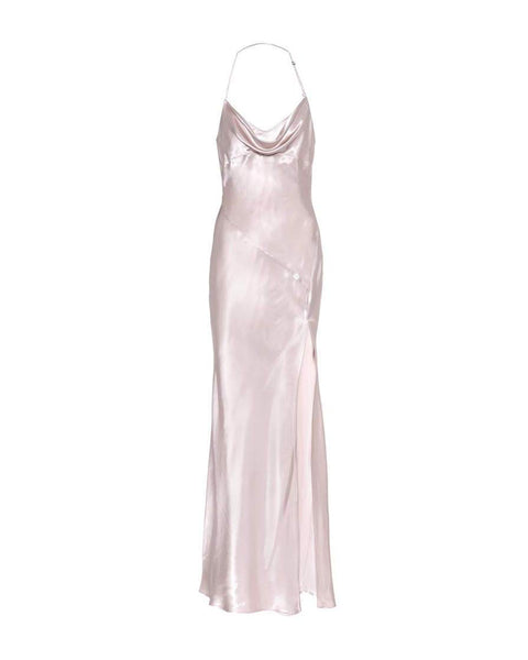 Letizia Satin Halter Gown