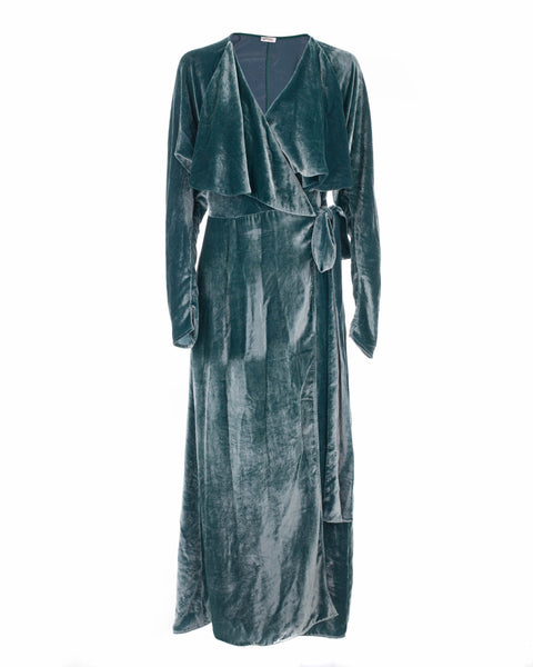 Ali Long Velvet Robe Dress