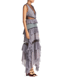 Elodie Tulle Panel Maxi Dress