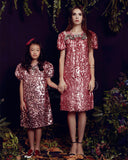 Pink Sequin Mini-me Dress
