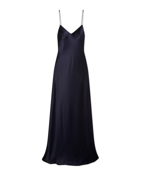 Signature Navy Satin Slip Gown