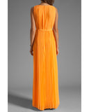 Pleated Maxi Gown