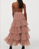 Tiered Tulle Gown
