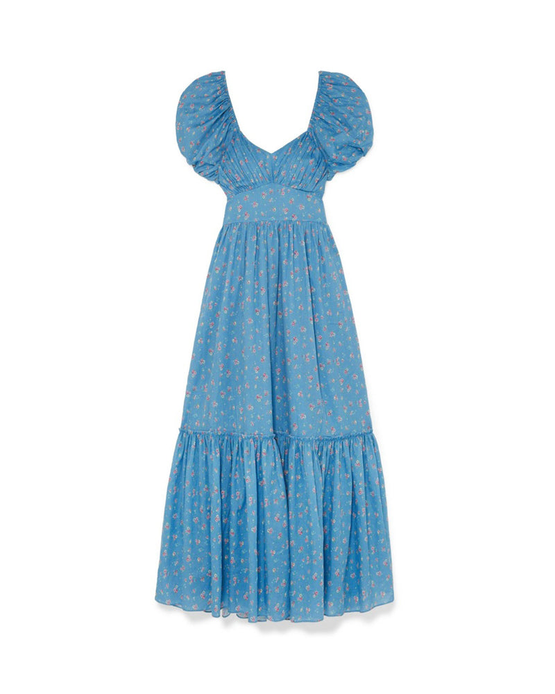 Angie Floral-print Cotton Maxi Dress
